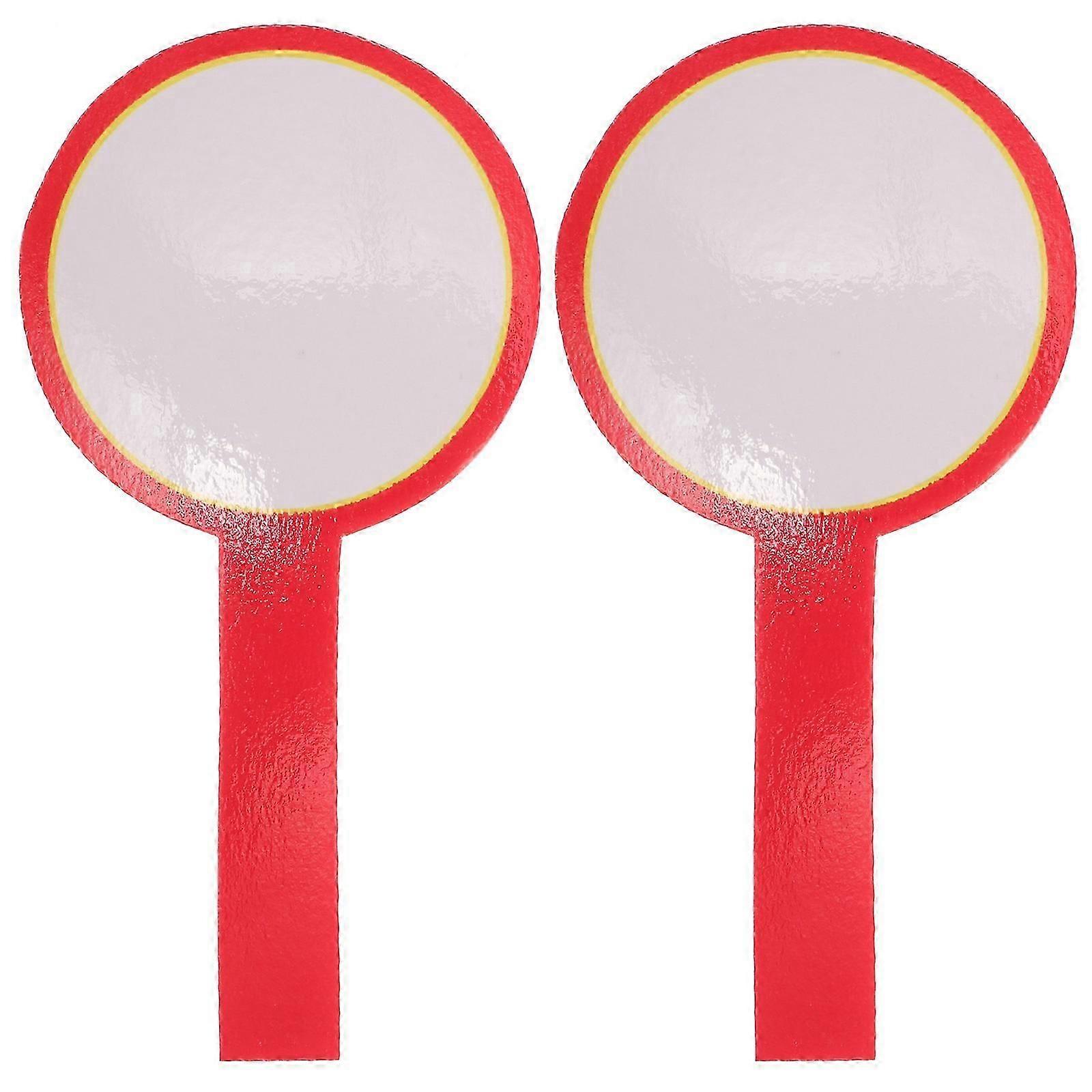 2Pcs Double Side Dry Erase Handheld Scoreboards Blank Writable Answer Paddles