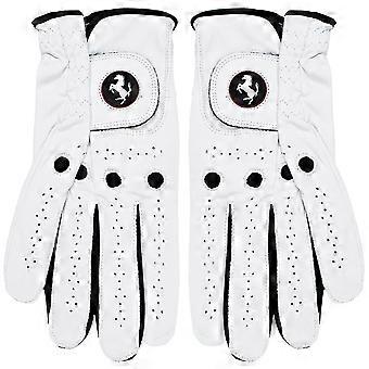 Ferrari Regular Right Hand Leather Golf Glove Mens White 909039 03