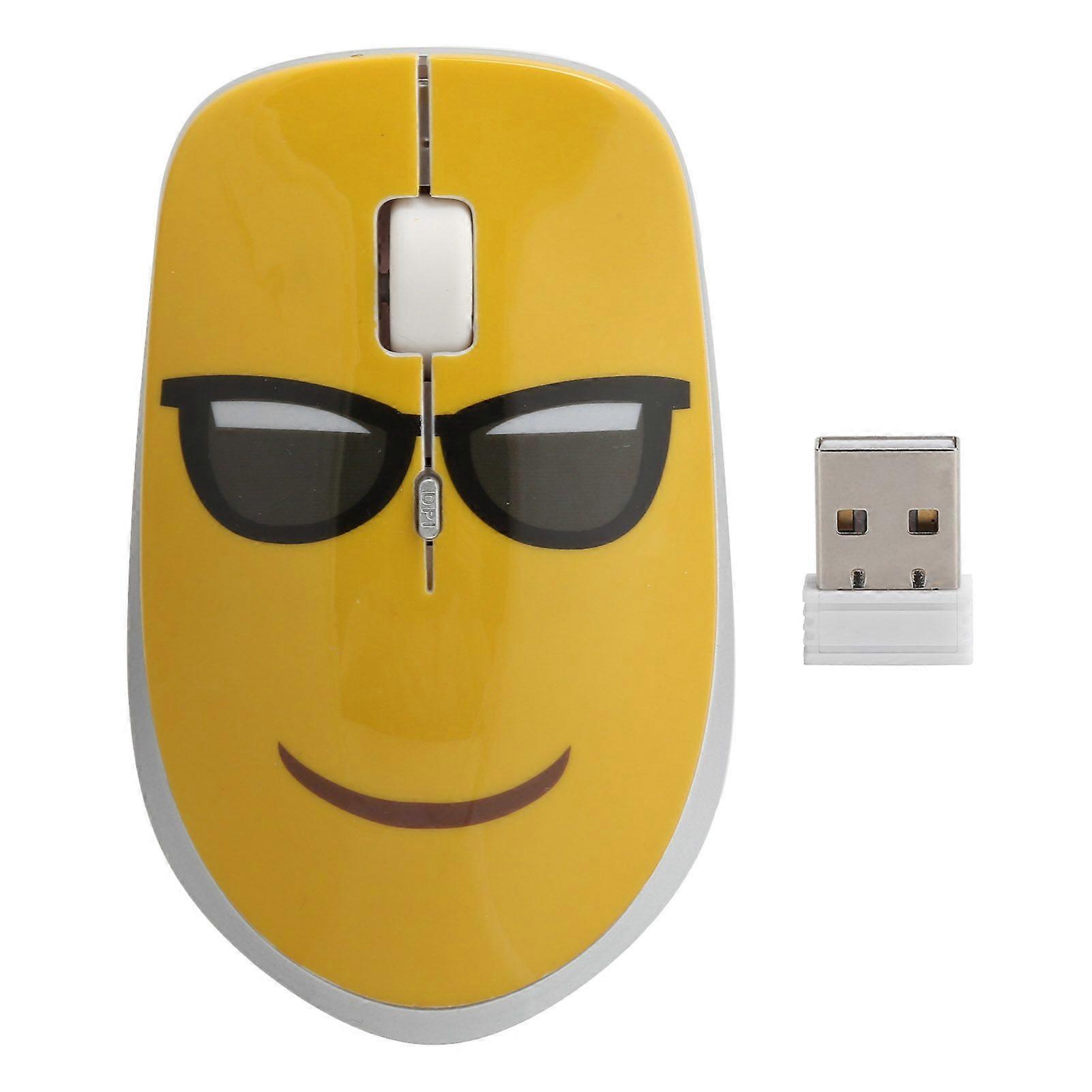 Wireless Mouse Cute Expression Mute Office/Gaming Mice Notebook Desktop Computer AccessoriesCool Pattern