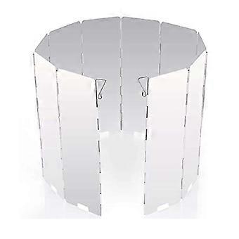 Wind Screen Clearance 10 Outdoor Screen Camping Folding Stove Tool Picnic Plates Cooker Wind Home  White 26-27