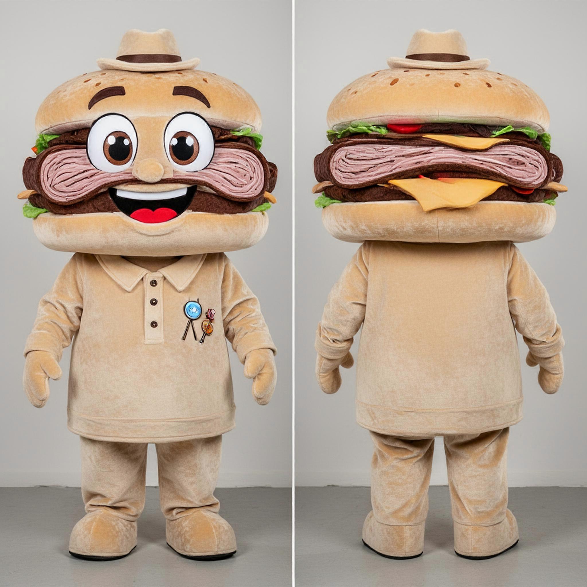 MASTICOT Beige Velvety Pulled Pork Sandwich Mascot