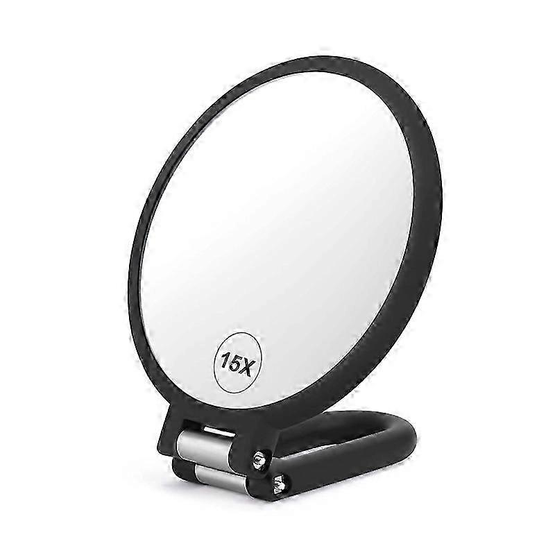 Adjustable 15X Folding Double-Sided Vanity Mirror