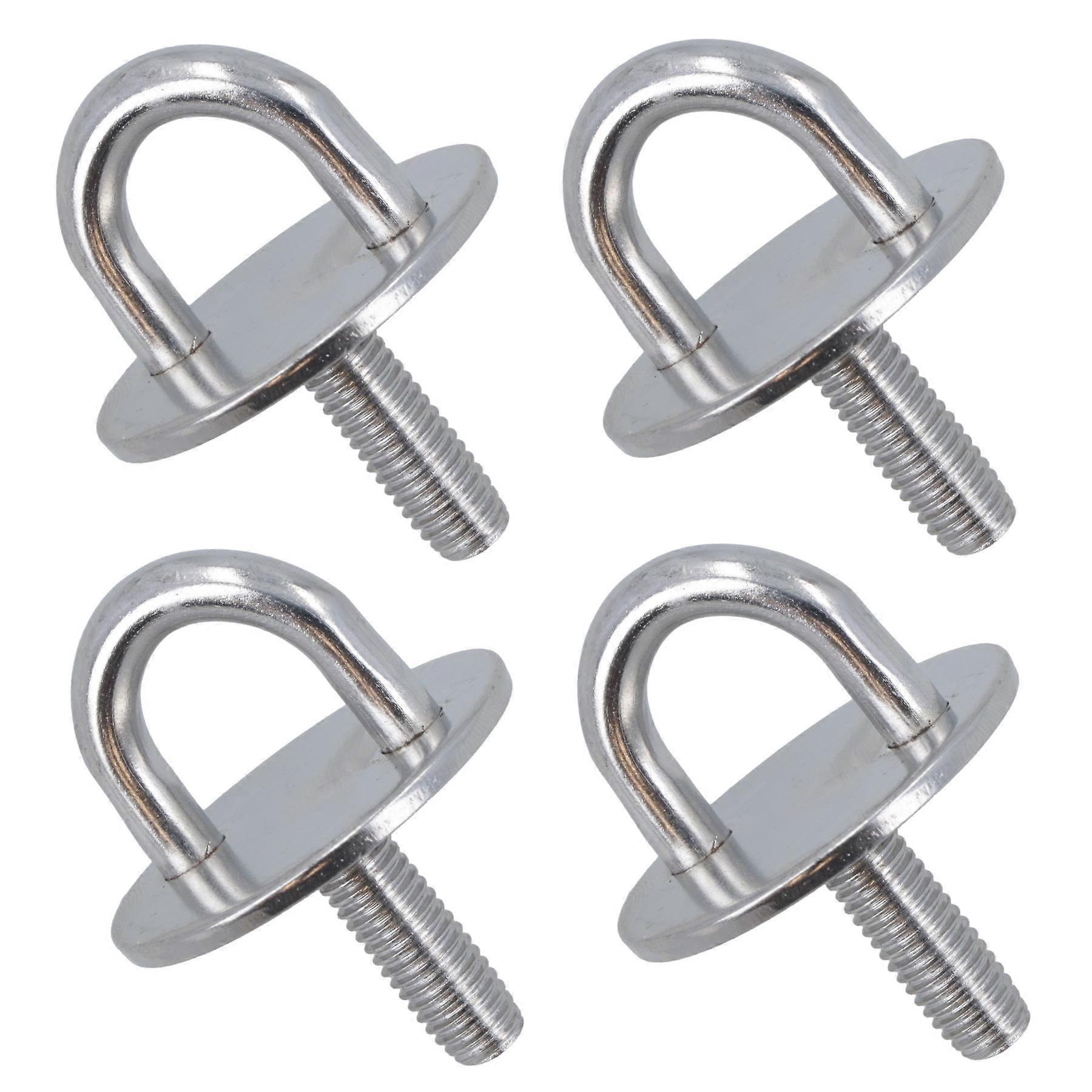 4 Pack Round Pad Eye Tie Down Anchor Ring Stainless Steel M8 Thread