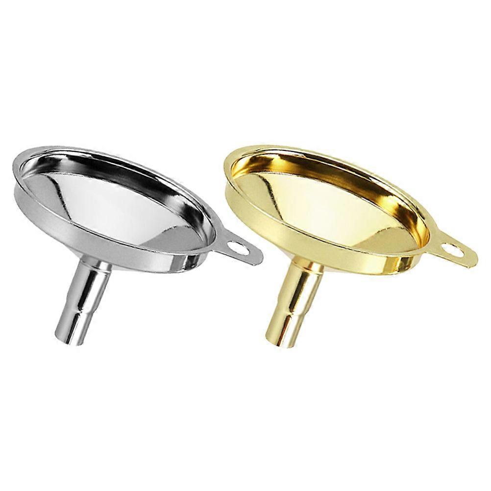 Multi-Function Stainless Steel Flask Funnel for Home Use 2Pcs