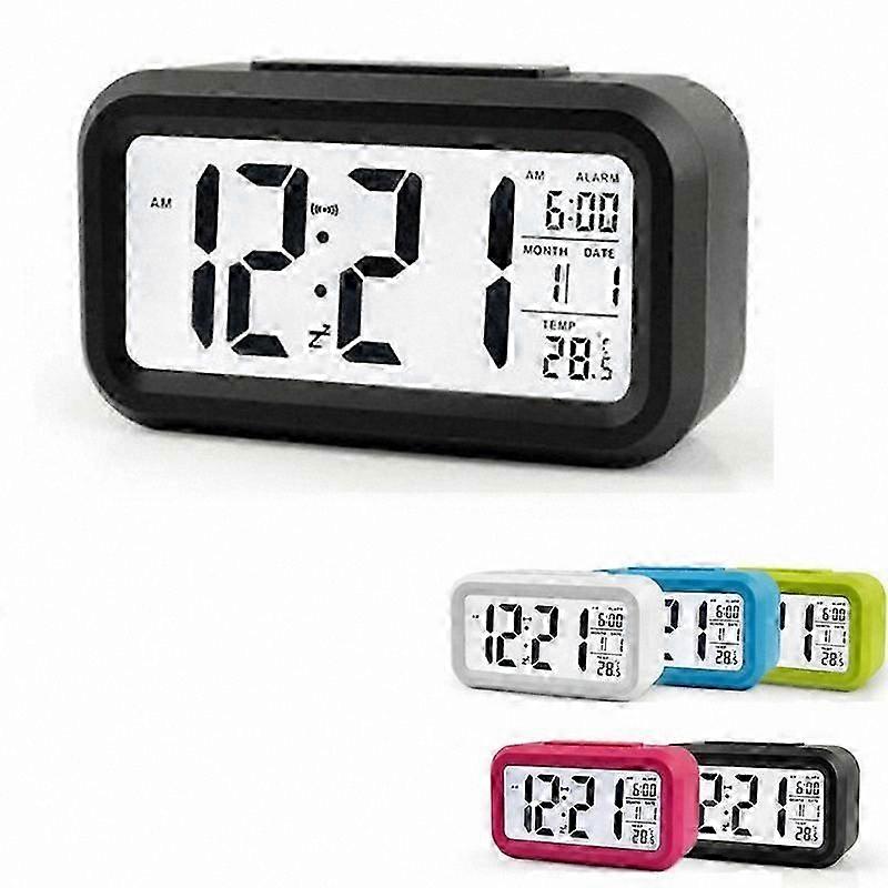 LED Alarm Clock with Night Light and Thermometer Function Battery Powered Digital Display