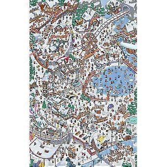 Winter Town Stress Reliever Jigsaw Puzzle SD552