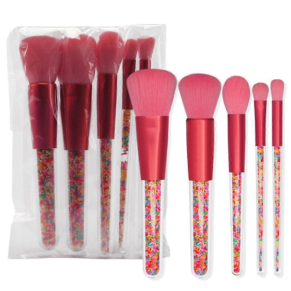 Makeup Brush Set Colored Particle Handle Simulation Candy 15Pcs Kit