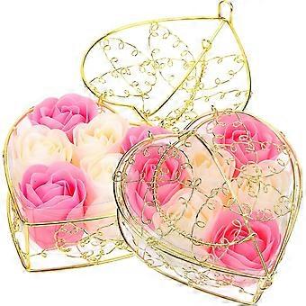 2 Boxes Rose Flower Scented Soap Gift Set for Women