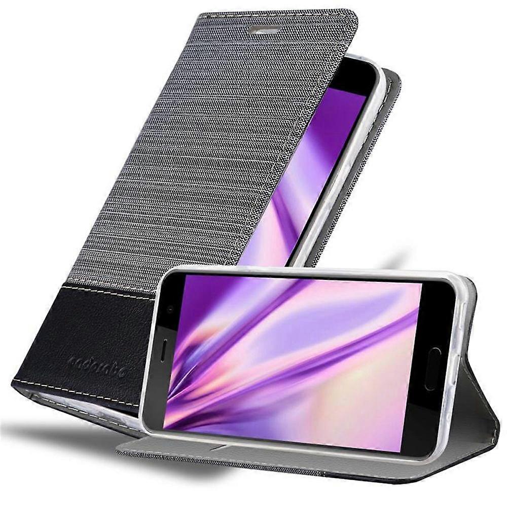 Case compatible with HTC U PLAY - protective case in jeans look and with stand function