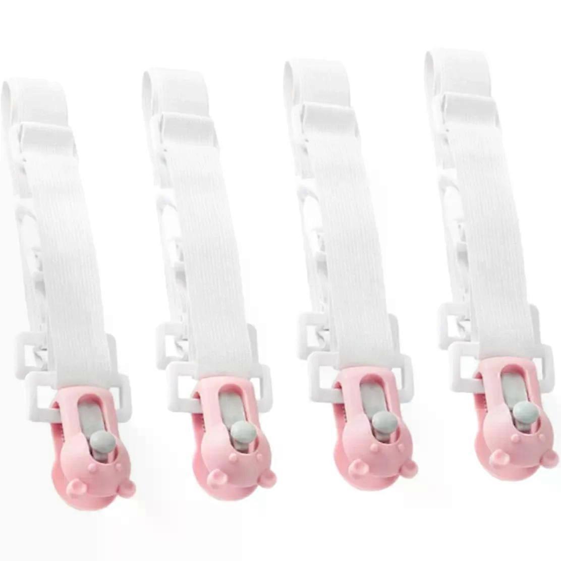 4pcs Adjustable Quilt Clips with Plastic Nylon Child Proof Latch