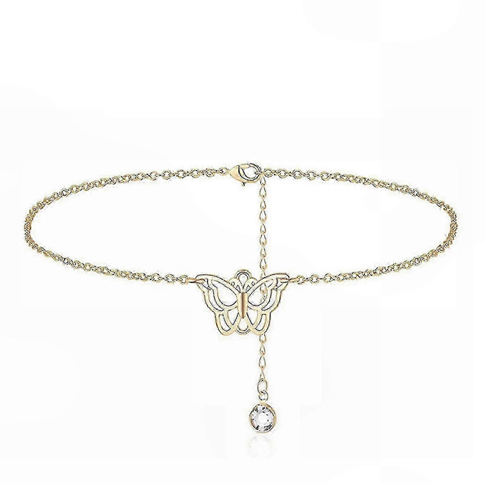 Adjustable Butterfly Anklet for Women