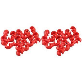 Cable Clip Derailleur Cable Clamp for Bicycle Use 40Pcs Red Plastic