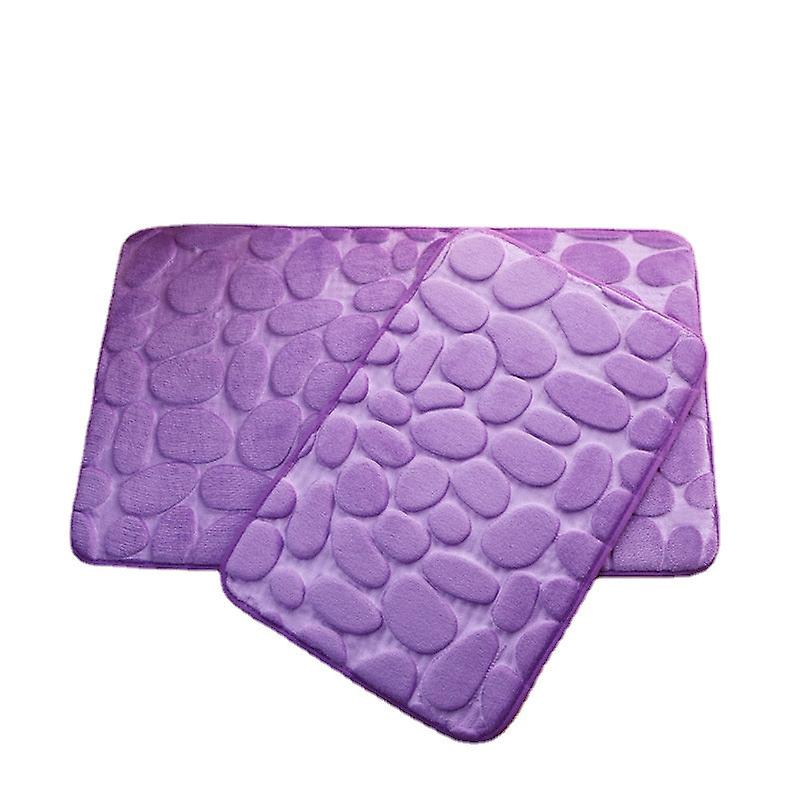 Bath Mat Non Slip Absorbent Shower Bathroom Rug Carpet Pebble