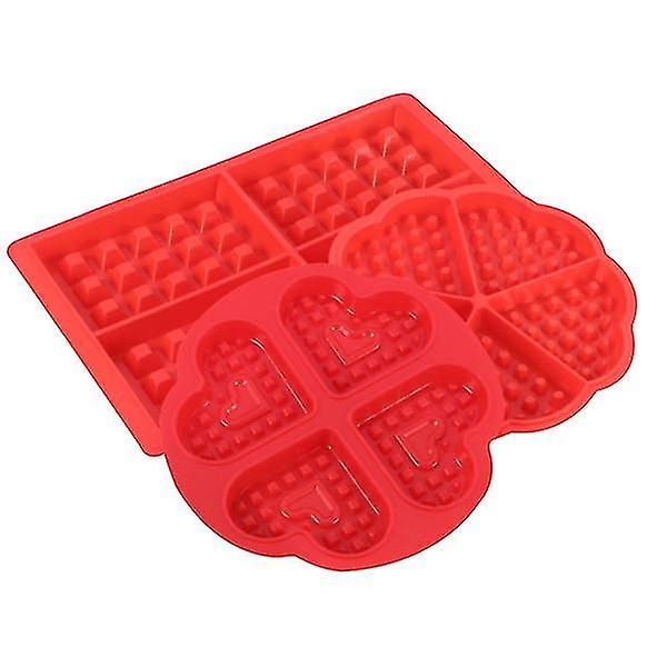 Silicone Square Heart Shaped Waffle Cake Mold