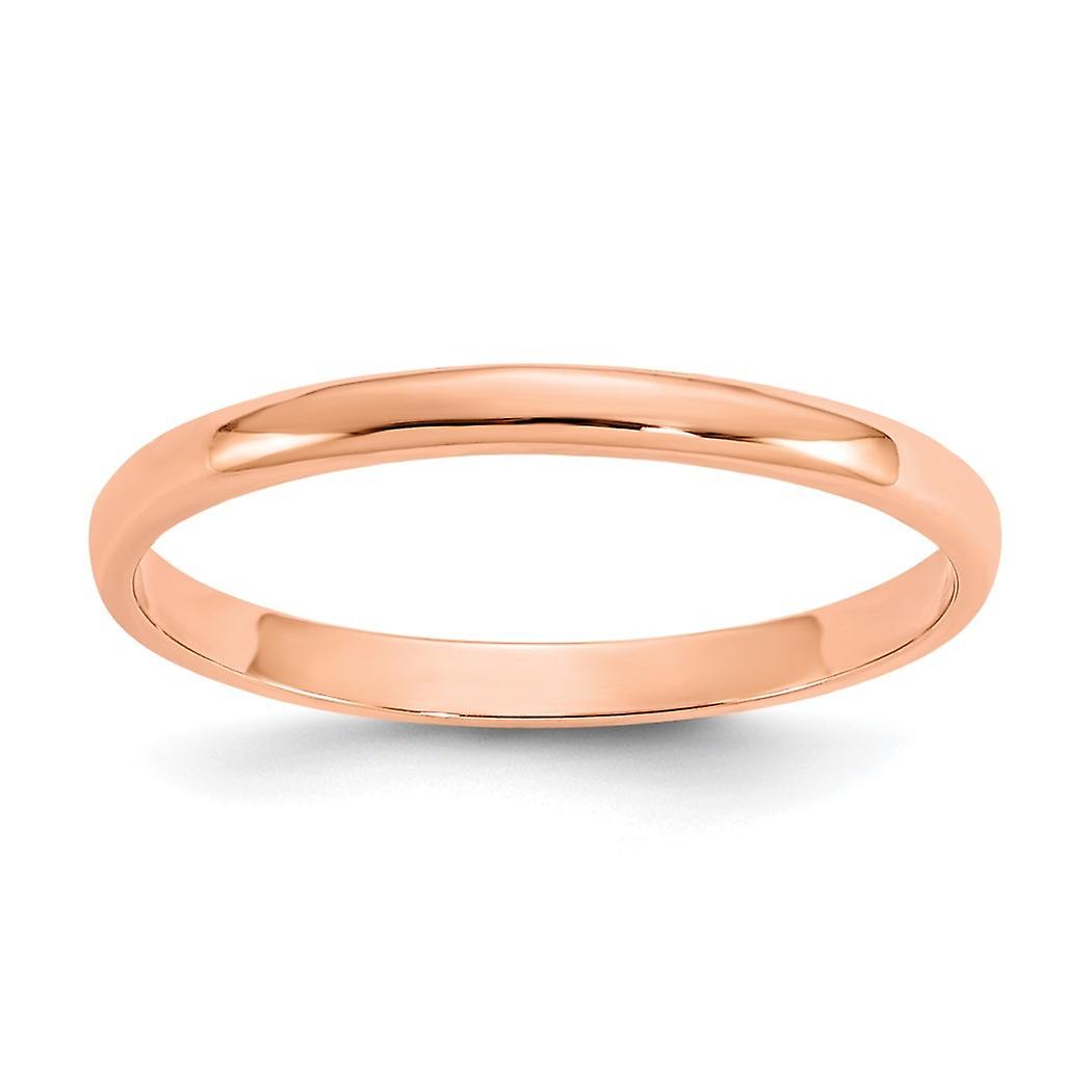 10k Rose Gold Polished Ring Size 3.00-Ring - .5 Grams