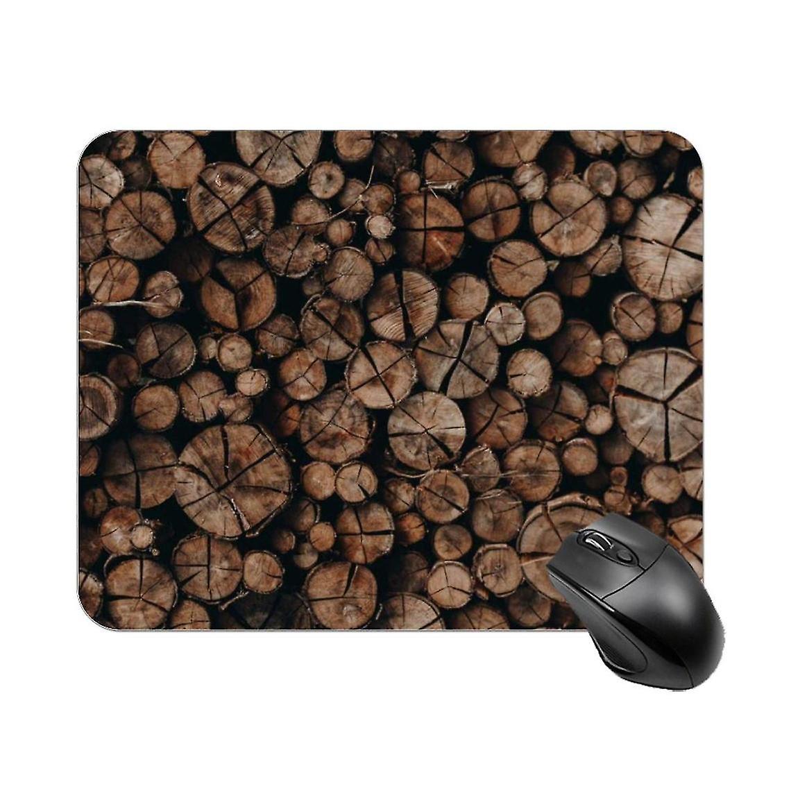 Broun Wooden Printed Laptop Mouse Pad
