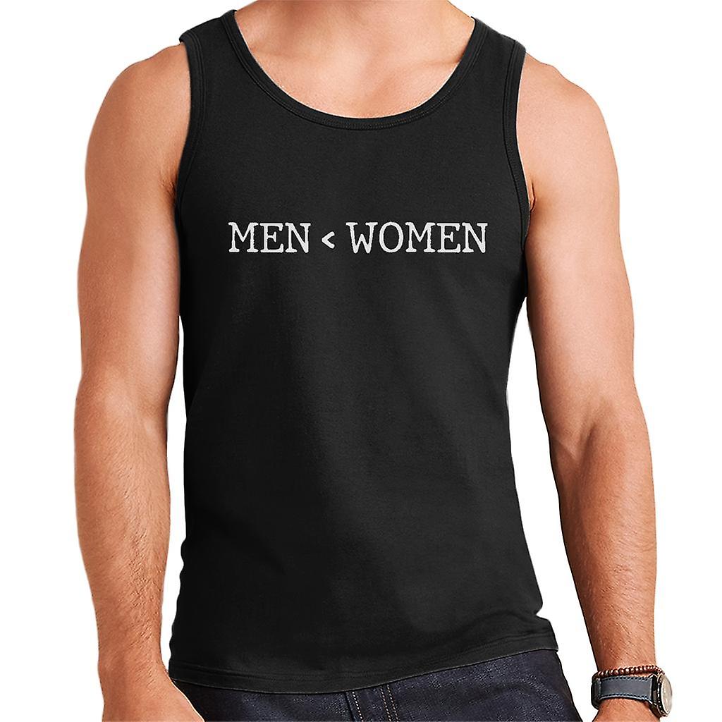 Anti mannen minder dan tekst mannen Vest