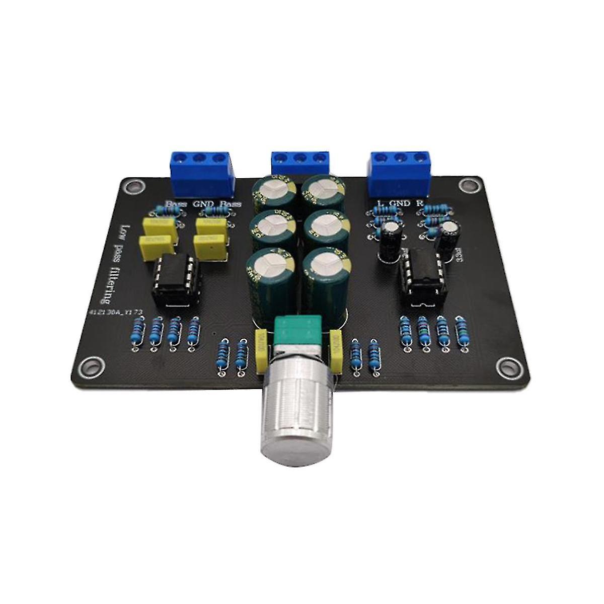 2 Way Subwoofer Frequency Divider Board Electronic Low-pass Filter Crossover Ac12v Ne5532(72hz)