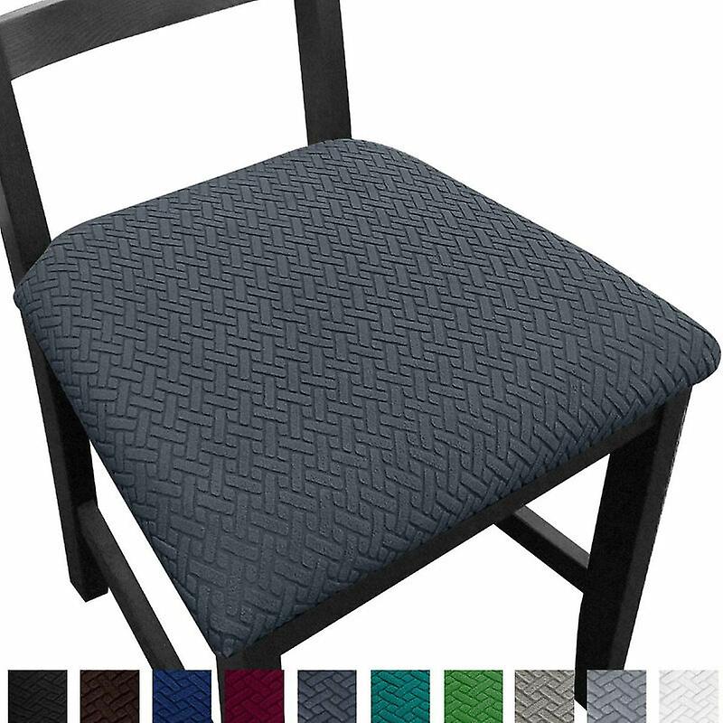 Set of 4 Chair Covers, Dining Slipcovers, Universal Fit, Very Simple, Dining Room Decor (Gray, Set of 4)