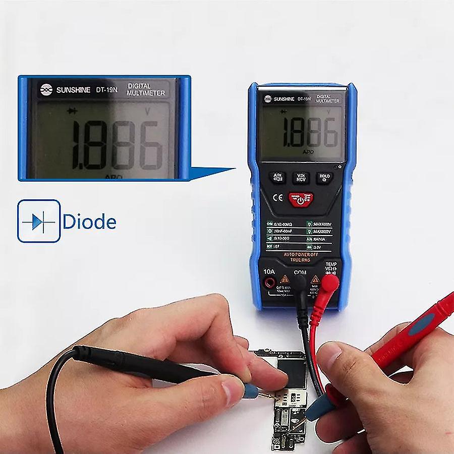 Sunshine Dt-19n Mini Smart Multimeter Range Mobile Phone Repair Digital Multimeter Ac Dc Resistance Tester