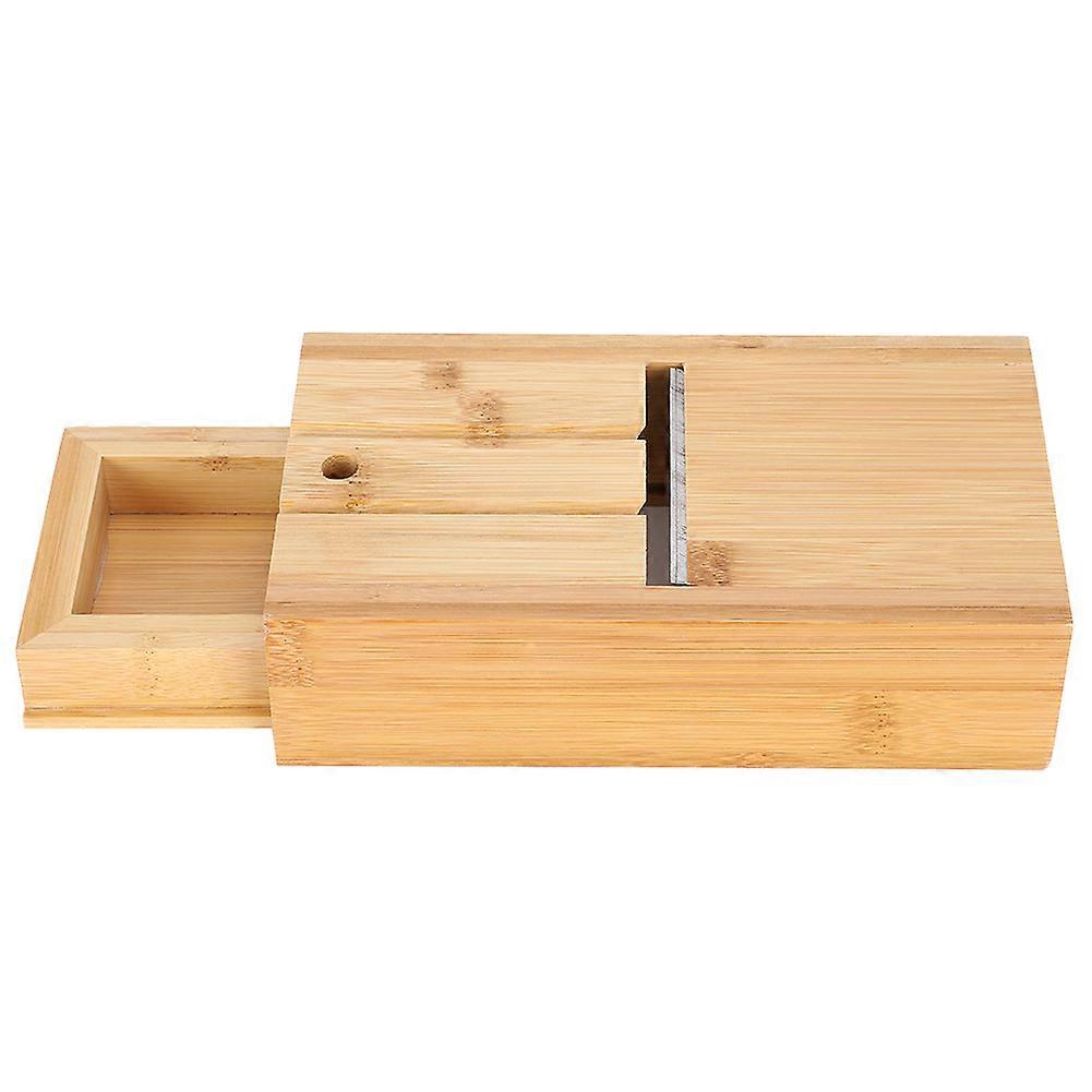 Adjustable Bamboo Soap Cutter Planer Tools For Handmade Soap Making Supplies With Drawer Natural Bamboo Material
