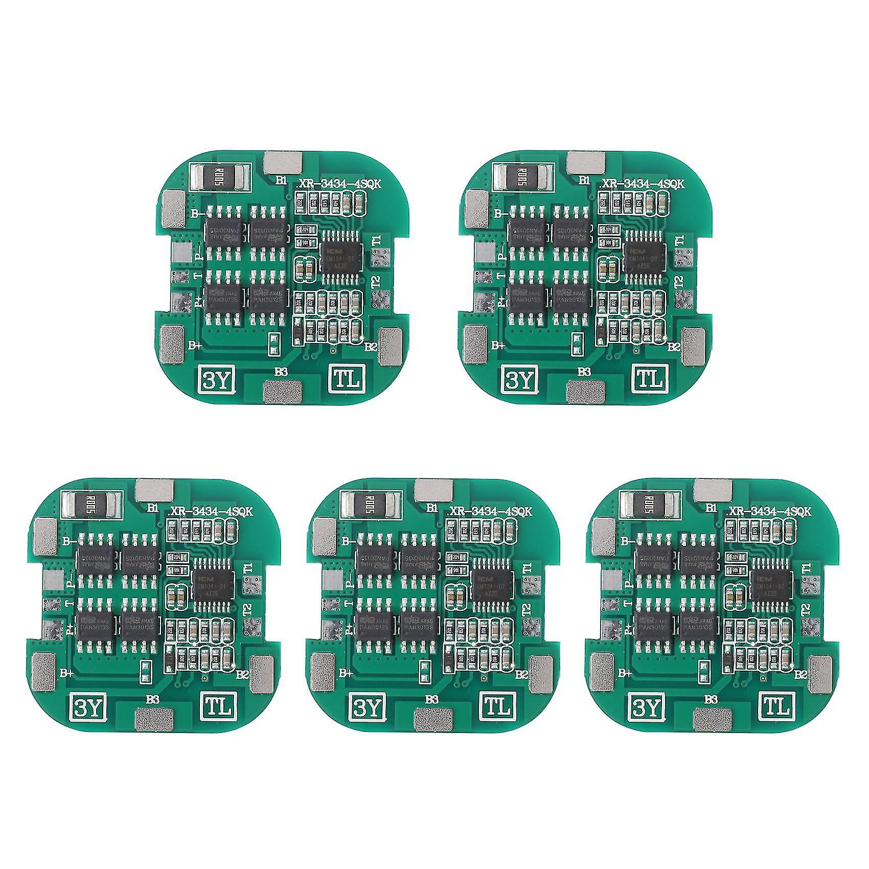 5 Pcs 4s Bms 8a 14.8v 18650 Li- Char Board