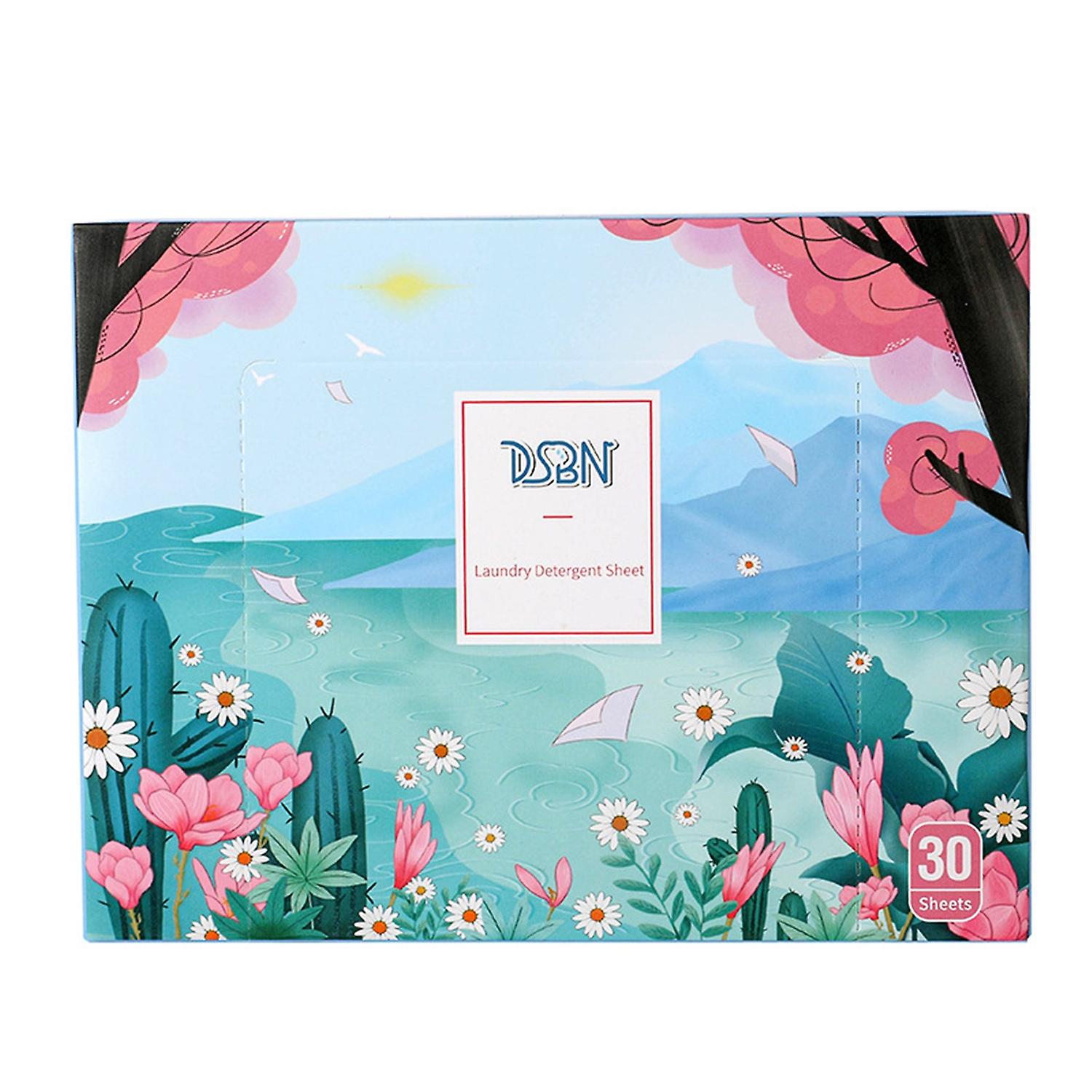 30Pcs Laundry Paper Liquidless Easy to Apply Non Woven Fabric Fresh Scent Fragrant Laundry Sheet Hou
