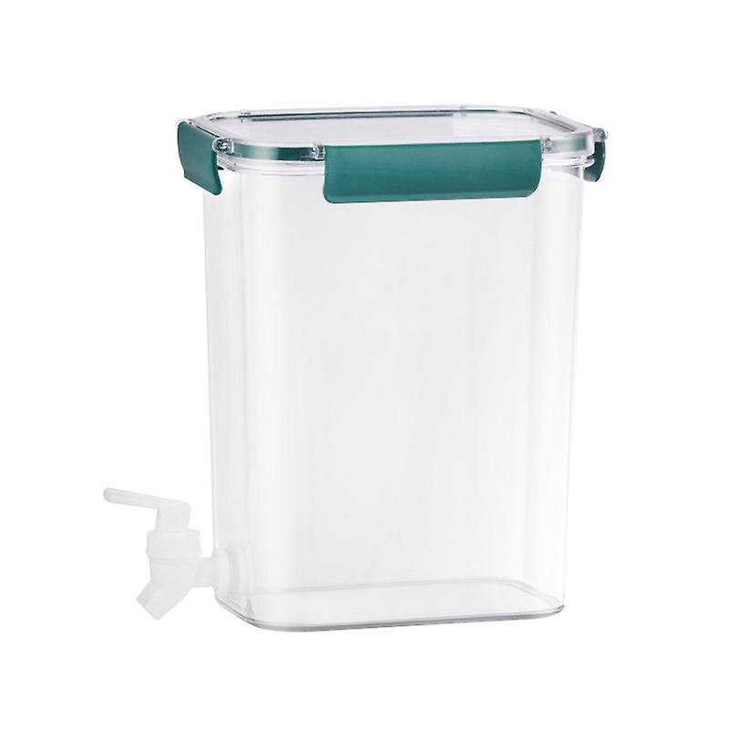 Cold Water Kettle Large Capacity Thicken Faucet Sealed Drink Storage Pot for Kitchen Green-4.5L