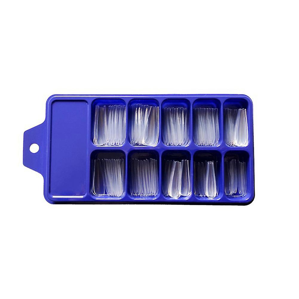 100pcs Professional Nails Candy Color Ballet Nails Long Acrylic Nail Tips 10 Size Press On Nails with Box