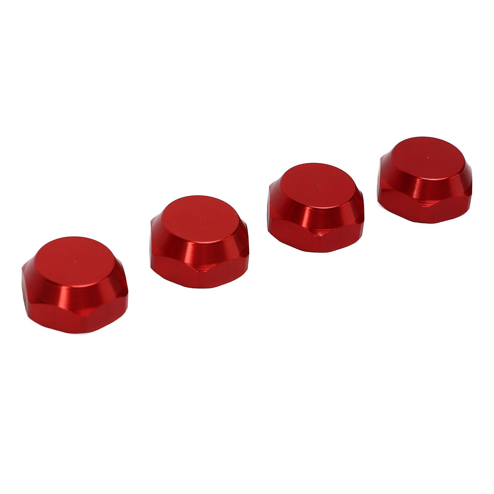 4pcs RC Radmuttern 17mm Aluminiumlegierung RC Auto Radhalterung Muttern für ARRMA 1/7 1/8 RC Auto Rot