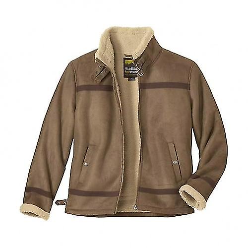 Atlas For Men Veste matelassée doublée en faux daim Sherpa pour hommes