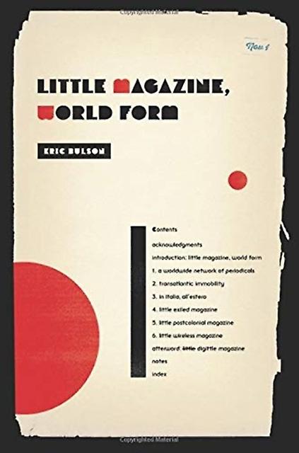 Little Magazine World Form by Eric Bulson Paperback
