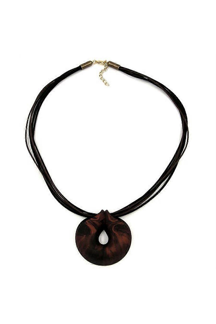Necklace Amulet Brown-metallic 55cm - Gl04696
