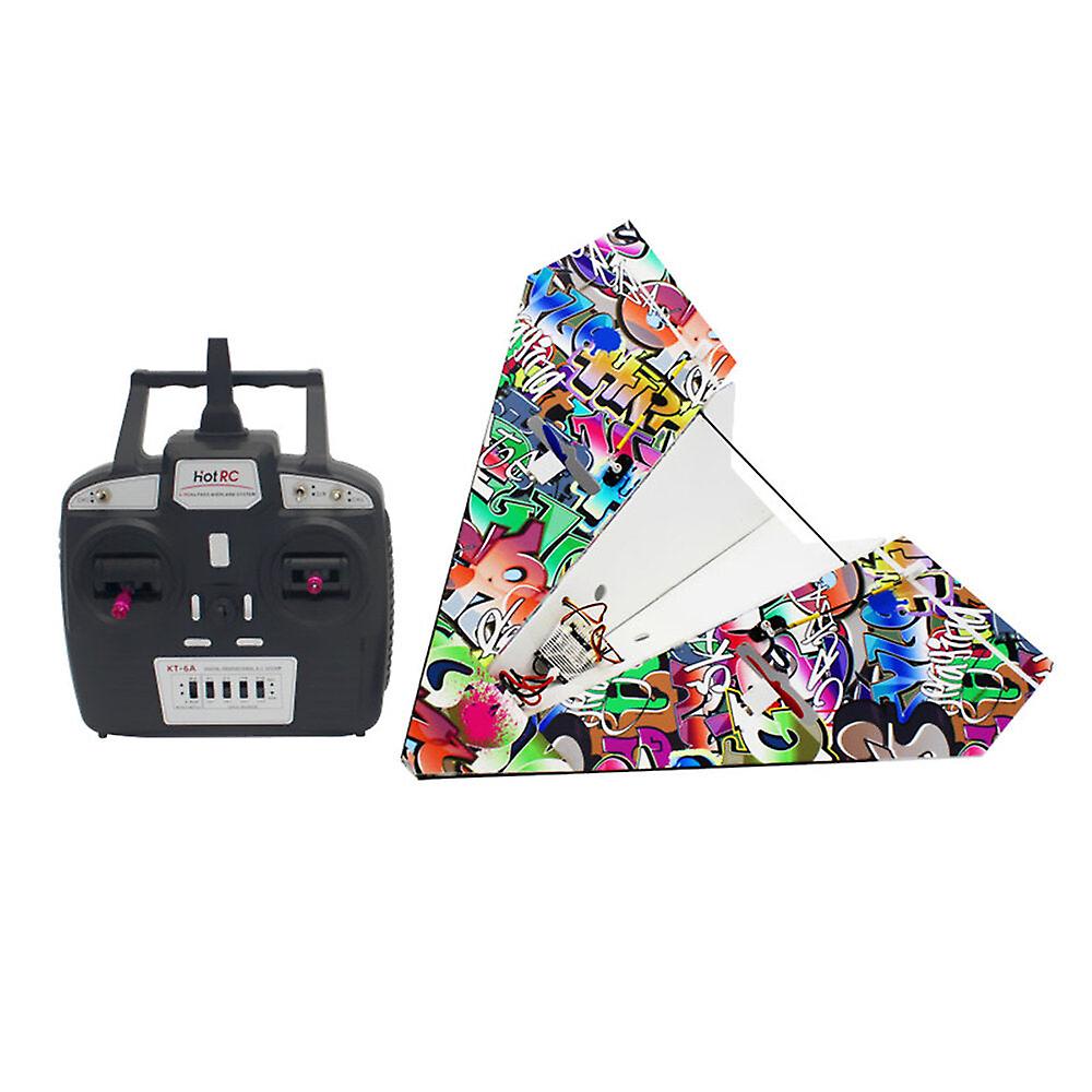 2.4G 4ch Dual Brushed Motor Diy Pp Board Mini Paper Rc Airplane Delta Wing Glider Unassembled