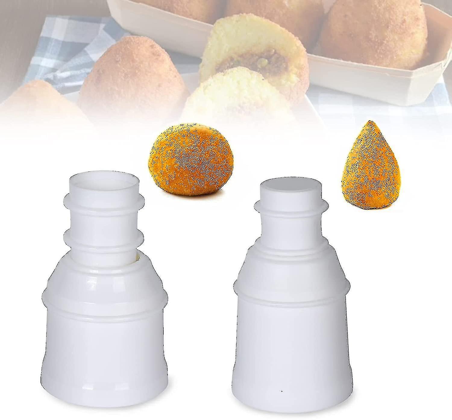 2 Pcs Arancini Making Mold 160 Grams Diy Rice Machine Model Homemade Stuffed Meat Tip Ball Pointed And Round Rice Ball Maker Mold Kitchen Reusable