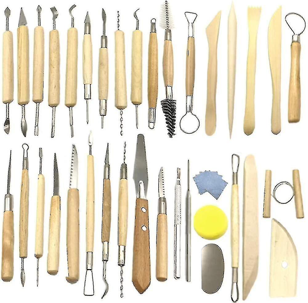 40 Pcs Ceramic Clay Tools Kit Pottery Sculpting Tools Set For Beginners Professional Art Crafts