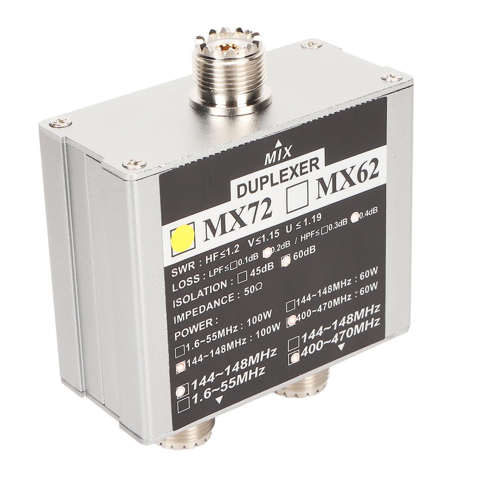 MX72 HAM Antenna Combiner Professional VHF UHF Multi Frequency Transit Station Duplexer for Indoor Use
