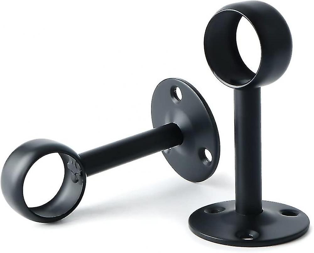 Curtain Rod Bracket Wardrobe Rod Bracket With Screws Ceiling Bracket Diameter 25mm, 2 Pcs