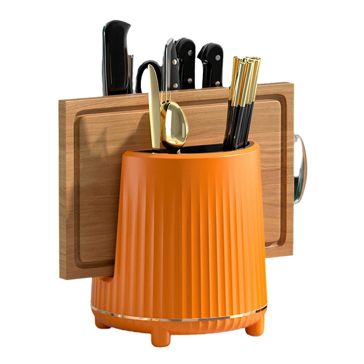 Rotating Knife Rack, Cutlery Rack, Spoon, Chopsticks, Fork Storage Rack Storage Box, Multifunctional Kitchen Storage A