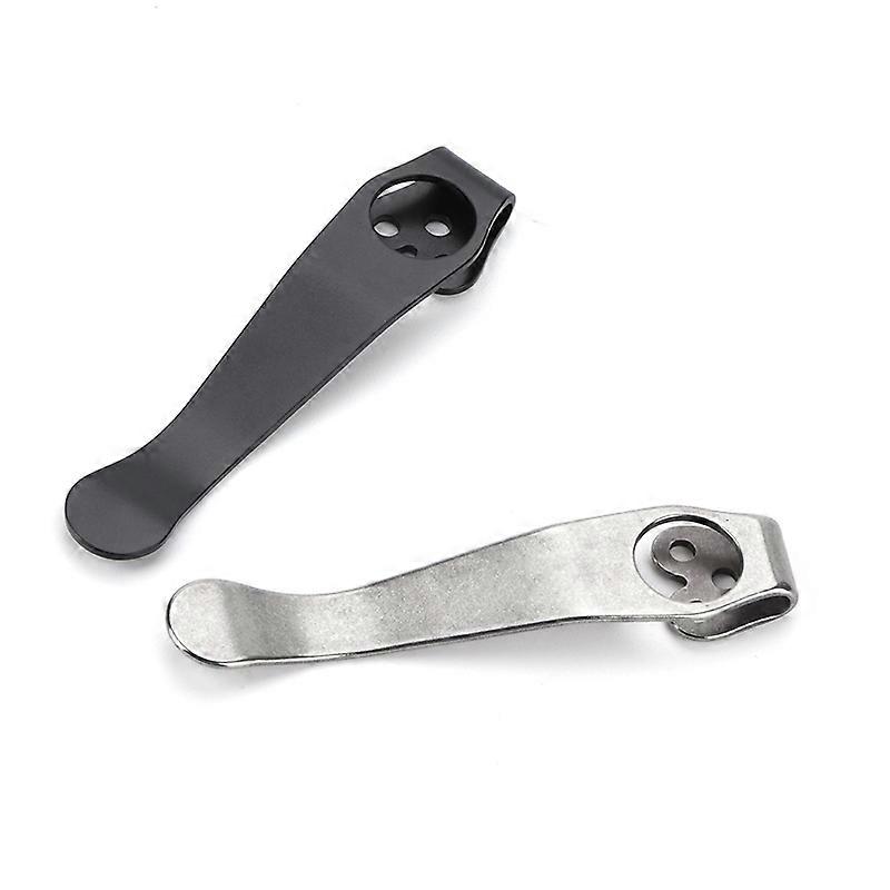 1/2pc Titanium Alloy Knife Back Clip 3-hole Design Folding Knife Pocket Clip For Spyderco Series Paramilitary 2 Para 3 Yojimbo 2