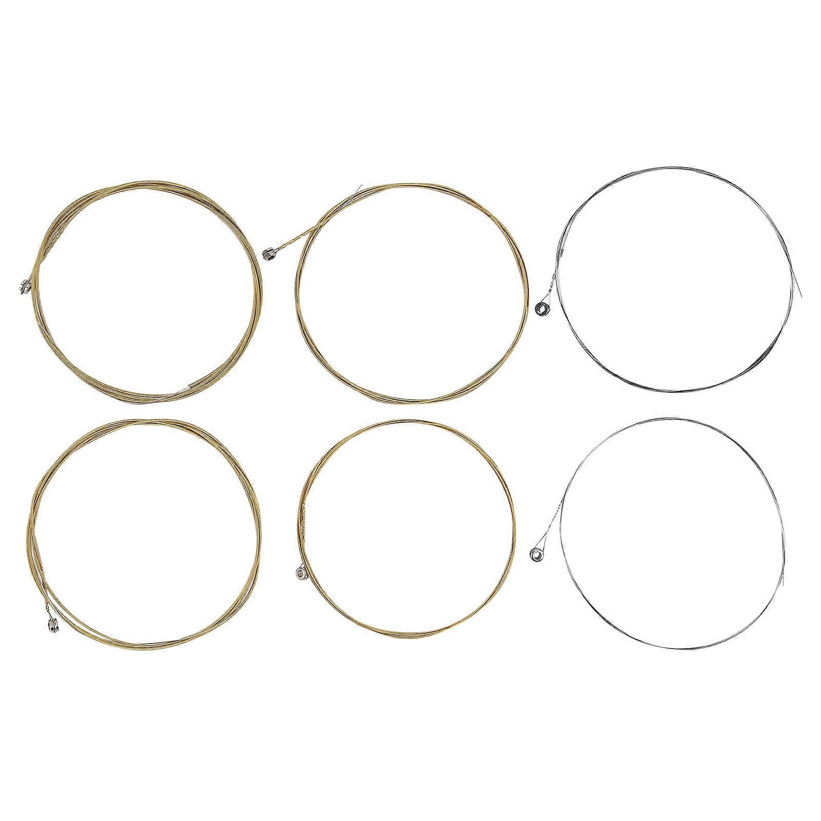 6pcs Guitar String Tensile Resistance Alloy Wound Stringed Instrument Accessories Replacementacoustic Guitar Strings