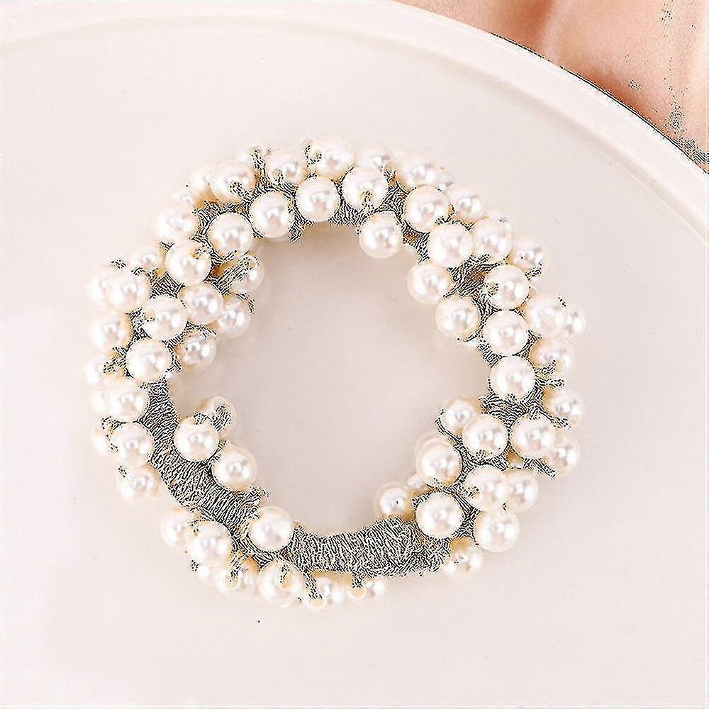 Frau Elegante Perle Haargummis Perlen Perlen Accessories_Dec