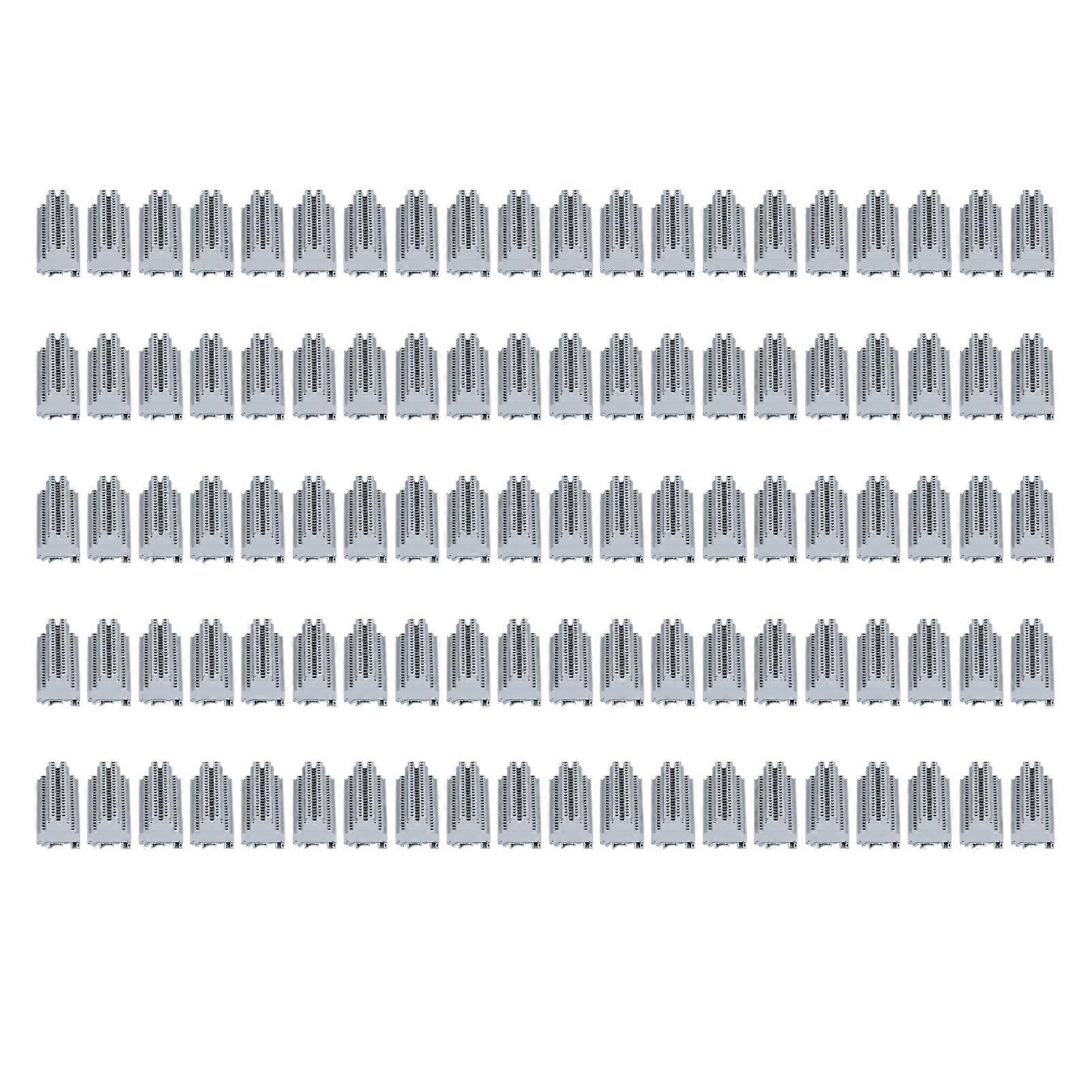 100Pcs Rail Terminal Block Wire Connection 2 Layer 2 in 2 Out Combination 32A 500V UKK?3