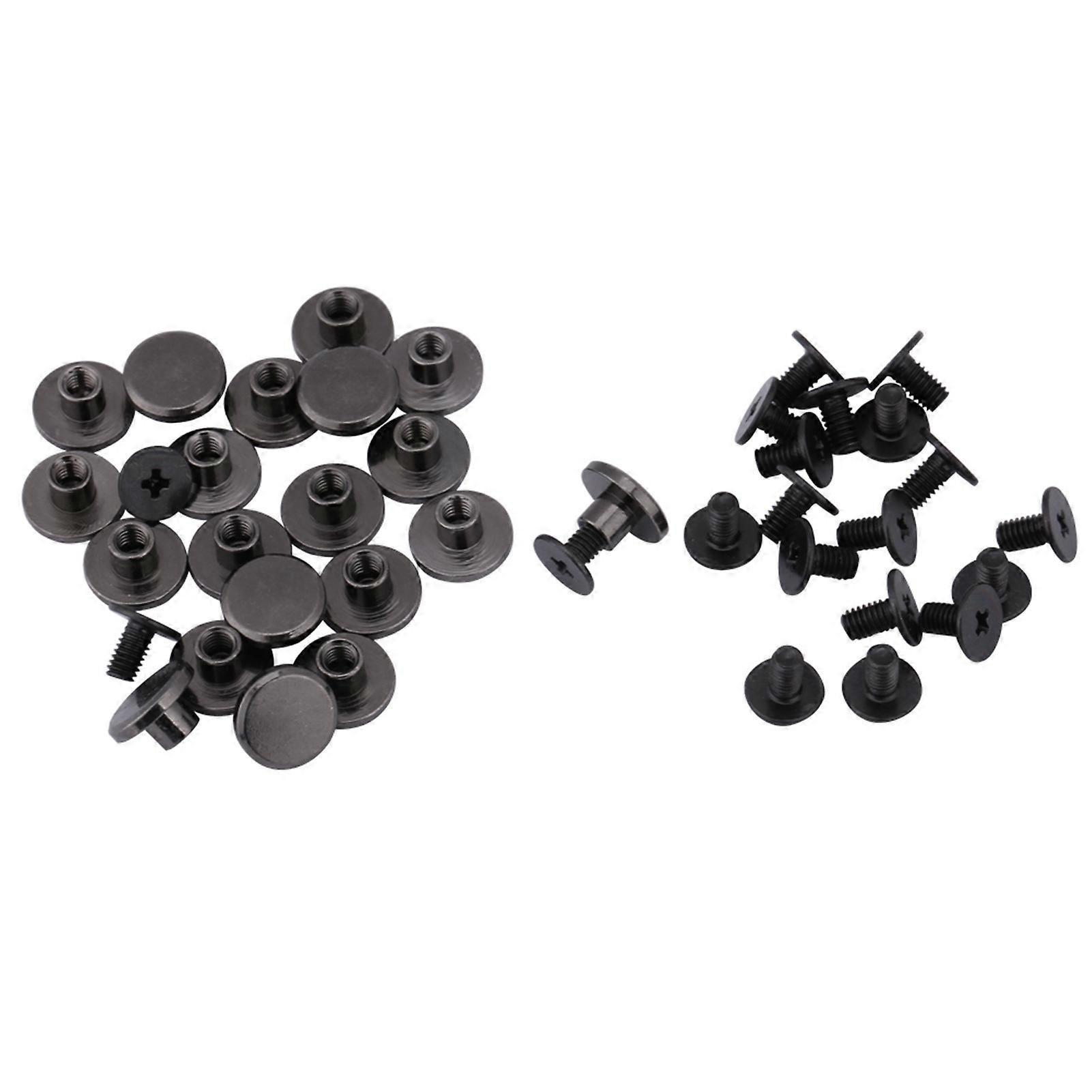 20sett Flat hodebelterem i messing Nagler Skrue for bagasjeskinnhåndverk (5mm)