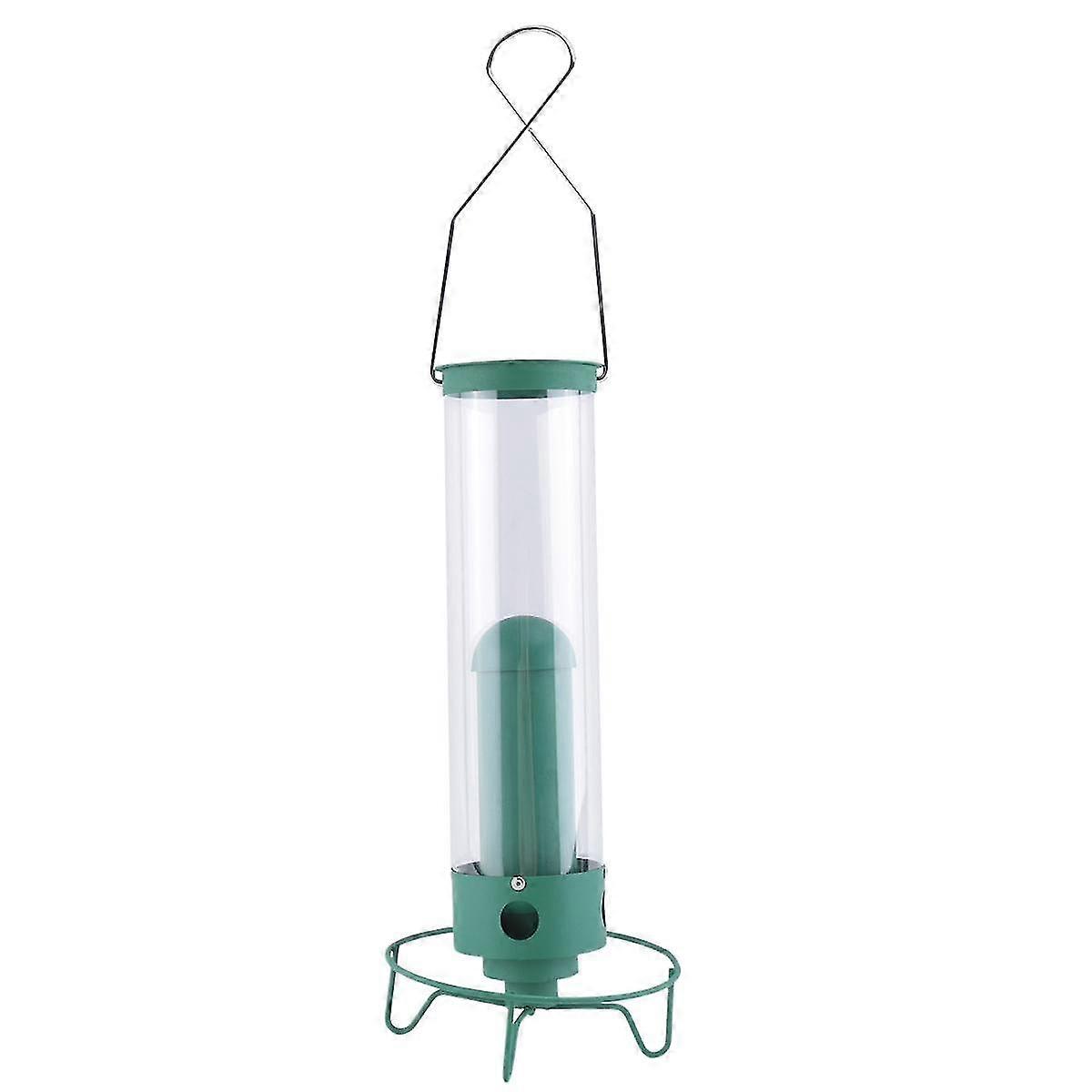 Outdoor Squirrel-proof Hanging Bird Feeder Multiple Holes Bird Feeder Peanut Seed Standing Feeder B