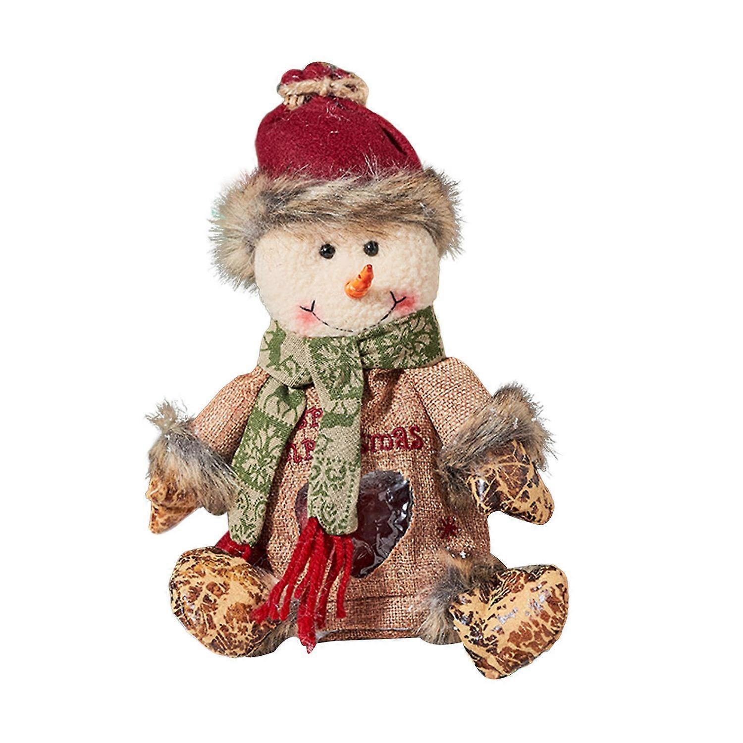 Christmas Gift Bags Zippered Large Candy Pack for Party Santa Snowman Elk Doll Snack Holder Gift