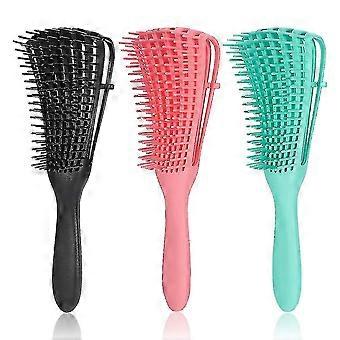 3 Pack Detangling Brush For Curly Hair,afro Textured 3a To 4c Kinky Wavy