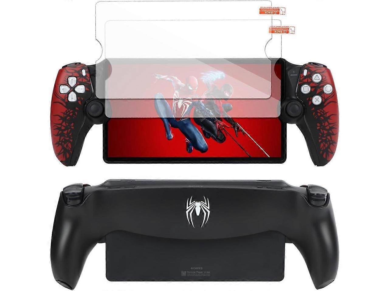 Replacement Plates for PlayStation Portal Shell with 2 Screen Protectors - Plates for Spider - Man PS5 Portal Cover, Faceplate for PlayStation Portal