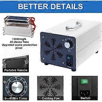 Ozone Generator 15000mg/h, Commercial Ozone Machine Odor Removal Up to 2000+ Sq.Ft, Ozone Generator Odor Eliminator, Ozone Ionizer Deodorizer for Home Ozone Generator, 15000 mg⁄h High Capacity Ozone Machine for Car
