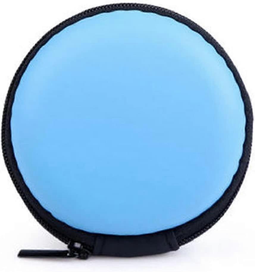 Sluchátka Mini Zip Case USB SD karta Hard Pouch (modrá)